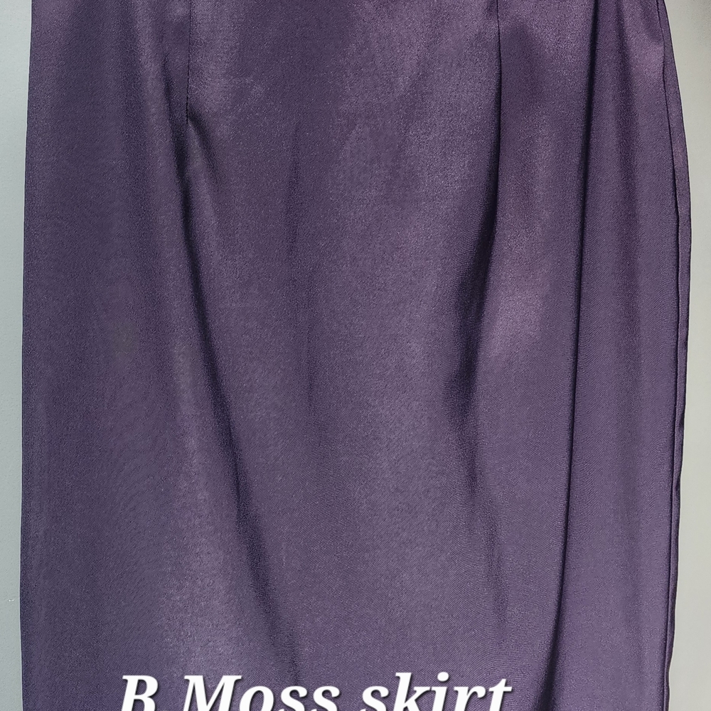 Tailor B. Moss Deep Purple Pencil Skirt